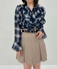 画像をギャラリービューアに読み込む, 【一部店舗限定アイテム】フリルチェックブラウス/TT558103