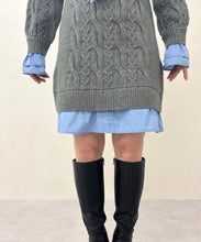 画像をギャラリービューアに読み込む, 【予約販売/11月中旬発売予定】シャツレイヤードケーブルワンピース/TT547415