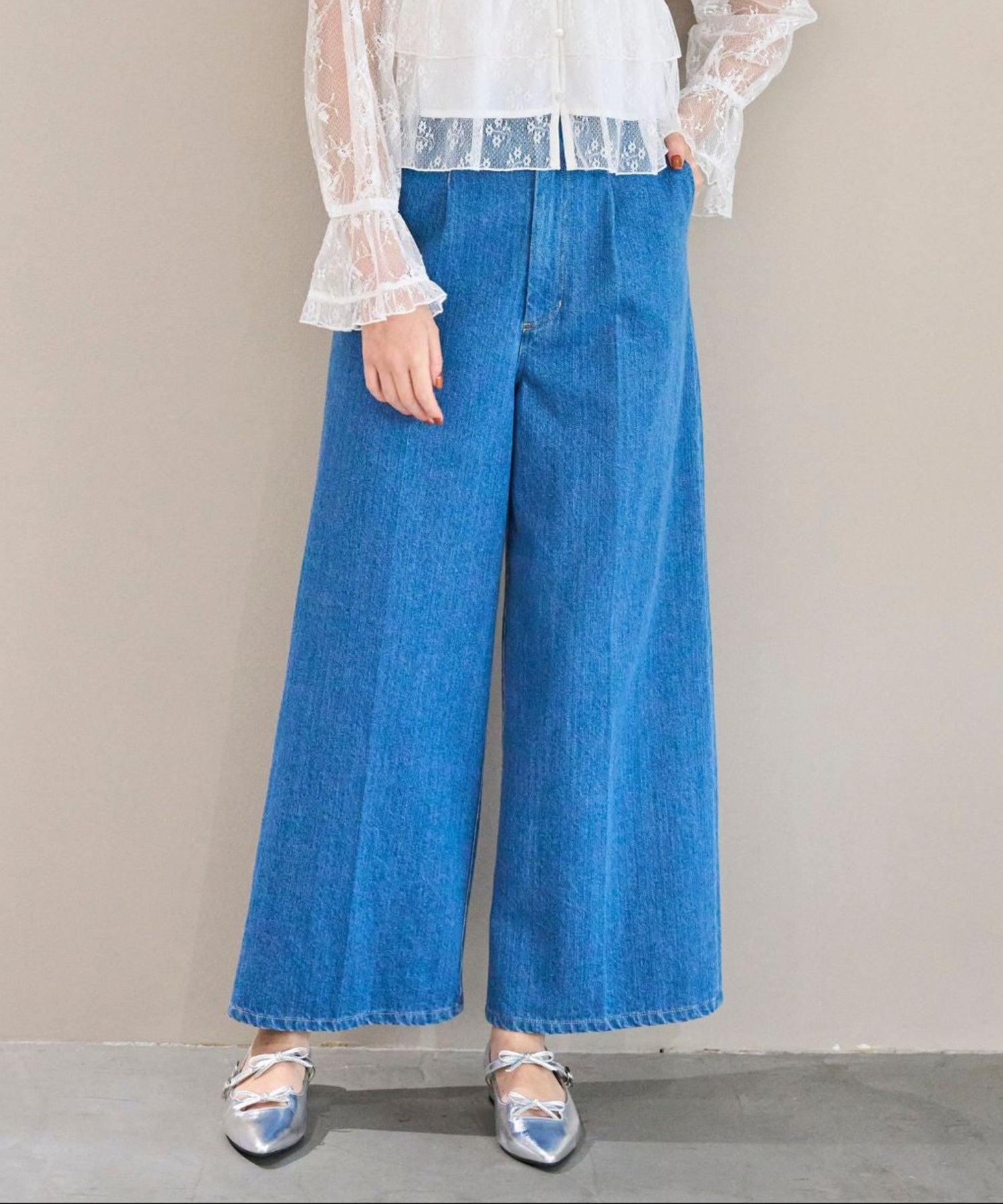 バックレースアップワイドデニムパンツ/TT537301 – MISCH MASCH|31