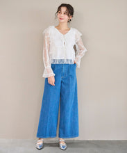 画像をギャラリービューアに読み込む, バックレースアップワイドデニムパンツ/TT537301