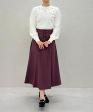 画像をギャラリービューアに読み込む, 【WEB限定予約販売/11月中旬発売予定】バックリボンビジューケーブルニット/MM548323