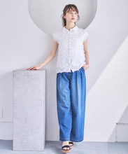 画像をギャラリービューアに読み込む, 襟付きフリンジチュールブラウス/TT518113