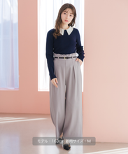 画像をギャラリービューアに読み込む, 合皮ベルト付きフリルタックワイドパンツ/MM537303