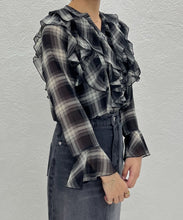 画像をギャラリービューアに読み込む, 【一部店舗限定アイテム】フリルチェックブラウス/TT558103
