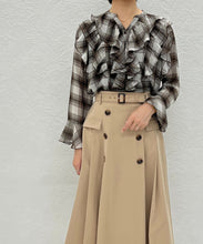 画像をギャラリービューアに読み込む, 【一部店舗限定アイテム】フリルチェックブラウス/TT558103
