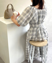 画像をギャラリービューアに読み込む, 【一部店舗限定】 2wayオフショルチェックフレアワンピース/MM557410