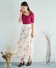 画像をギャラリービューアに読み込む, フラワー柄シアースカート/TT537203