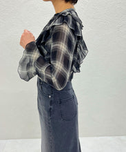 画像をギャラリービューアに読み込む, 【一部店舗限定アイテム】フリルチェックブラウス/TT558103