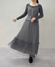 画像をギャラリービューアに読み込む, 【予約販売/11月中旬発売予定】チュールキャミジャンスカ/TT547413