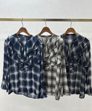 画像をギャラリービューアに読み込む, 【一部店舗限定アイテム】フリルチェックブラウス/TT558103