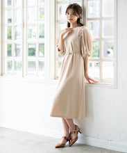画像をギャラリービューアに読み込む, ベルト付きパフスリーブワンピース/MO33O04【結婚式/オケージョン/パーティー/S・M・TALLサイズ】