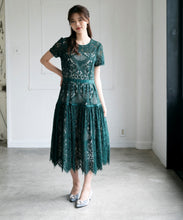 画像をギャラリービューアに読み込む, レース切替ワンピース/MO33O03【結婚式/オケージョン/パーティー/S・M・TALLサイズ】