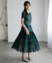 画像をギャラリービューアに読み込む, レース切替ワンピース/MO33O03【結婚式/オケージョン/パーティー/S・M・TALLサイズ】