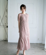 画像をギャラリービューアに読み込む, レースギャザーディテールワンピース/MO33O01【結婚式/オケージョン/パーティー/S・M・TALLサイズ】