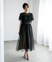 画像をギャラリービューアに読み込む, チュールシフォンワンピース/MO33O02【結婚式/オケージョン/パーティー/S・M・TALLサイズ】