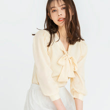 画像をギャラリービューアに読み込む, ブライトブラウス袖ボウタイニット/MM418315