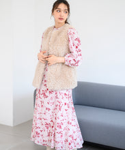 画像をギャラリービューアに読み込む, ぼかしフラワータイ付きワンピース/MM437409