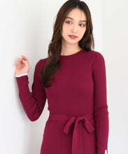 画像をギャラリービューアに読み込む, ベーシック配色Aラインニットワンピース/MM437408