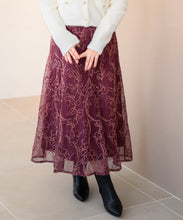 画像をギャラリービューアに読み込む, モール刺繍チュールスカート/MM437209