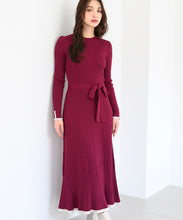 画像をギャラリービューアに読み込む, ベーシック配色Aラインニットワンピース/MM437408