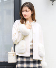 画像をギャラリービューアに読み込む, ポケットファー付きコクーンショートコート/MM448602