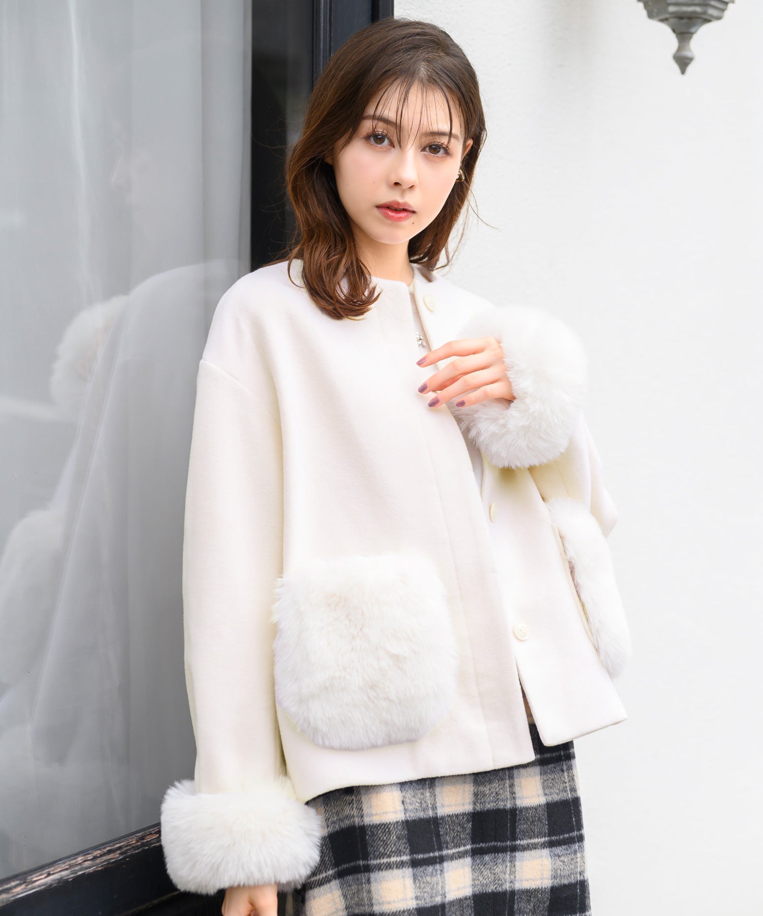 ポケットファー付きコクーンショートコート – MISCH MASCH|31 Sons de mode