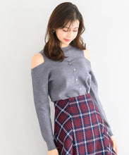 画像をギャラリービューアに読み込む, 肩開きレイヤード風ニット/MM448316