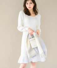 画像をギャラリービューアに読み込む, 裾フリルミニニットワンピース/MM447417