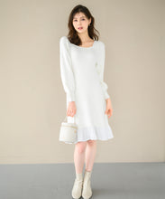 画像をギャラリービューアに読み込む, 裾フリルミニニットワンピース/MM447417
