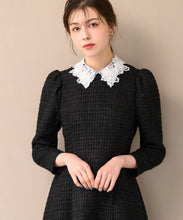 画像をギャラリービューアに読み込む, レース襟ミニツイードワンピース /MM447418