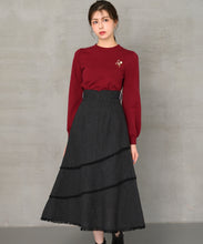 画像をギャラリービューアに読み込む, ブローチ付きカラーニット/MM448321