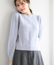 画像をギャラリービューアに読み込む, ラメフラッフィーチェック柄ハイネックニット/MM448322