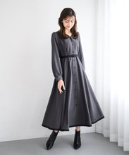 画像をギャラリービューアに読み込む, 配色長袖シャツワンピース/MM447423