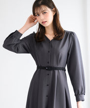 画像をギャラリービューアに読み込む, 配色長袖シャツワンピース/MM447423