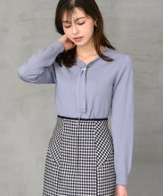 画像をギャラリービューアに読み込む, パールリング付きラメボウタイニット/MM448319