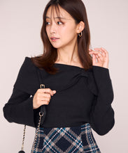 画像をギャラリービューアに読み込む, 【予約販売/10月上旬入荷予定】クリスタルラメ2wayリボンケープニット/MM648305