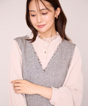 画像をギャラリービューアに読み込む, 【予約販売/10月上旬入荷予定】レースフリルハイネック配色リボンブラウス/MM648105