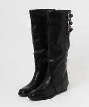 画像をギャラリービューアに読み込む, サイドバックルウエスタン風ロングブーツ/57507