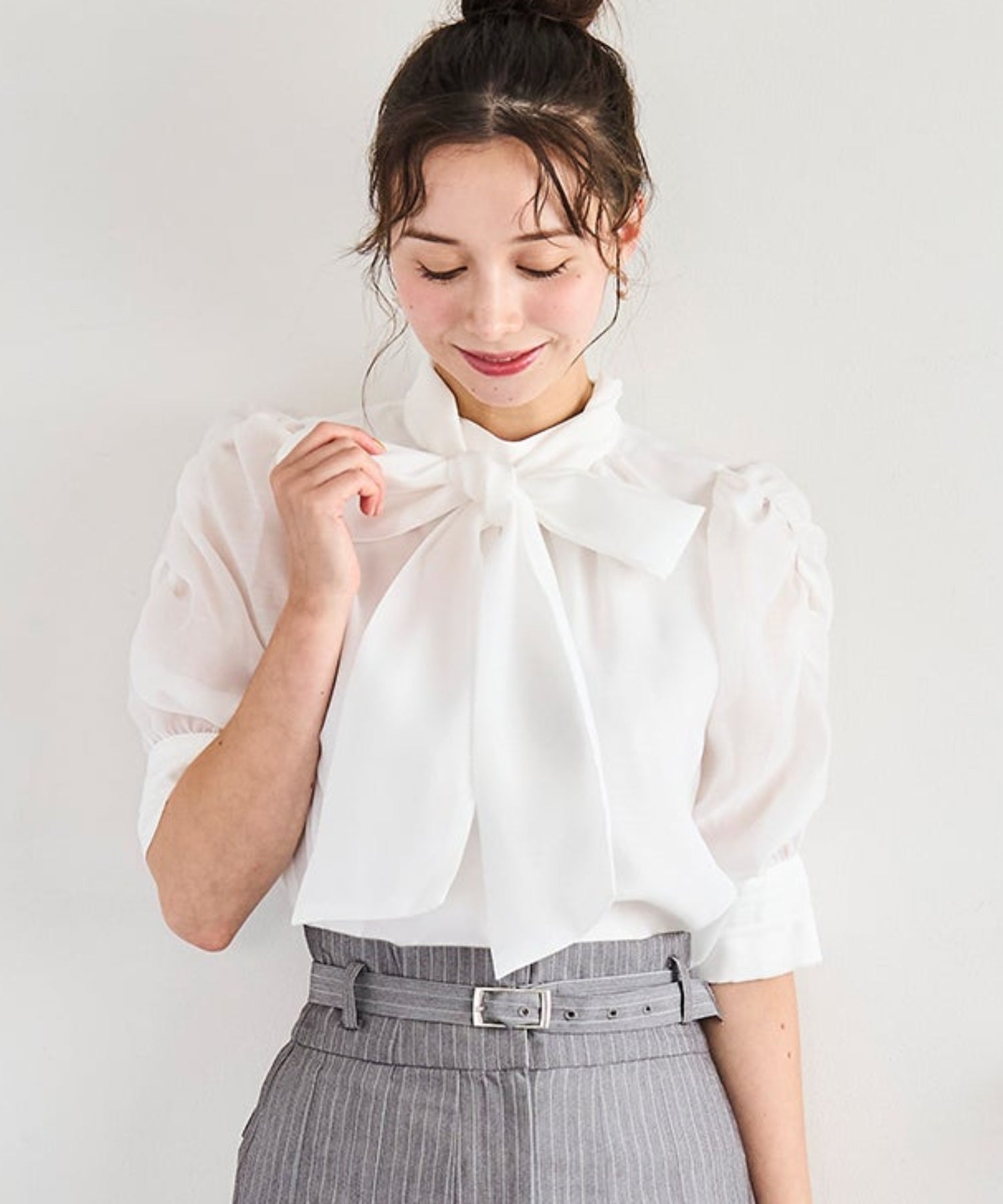 シャーリングシアーボウタイブラウス/TT538106 – MISCH MASCH|31 Sons