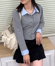 画像をギャラリービューアに読み込む, 【再入荷】WEB限定 レイヤード衿付きニット/TT558301