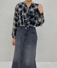 画像をギャラリービューアに読み込む, 【一部店舗限定アイテム】フリルチェックブラウス/TT558103