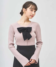 画像をギャラリービューアに読み込む, 取り外し配色リボンカーデトップス/TT518312