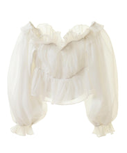 画像をギャラリービューアに読み込む, ラインストーンオフショルオーガンブラウス/TT518105