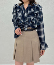 画像をギャラリービューアに読み込む, 【一部店舗限定アイテム】フリルチェックブラウス/TT558103