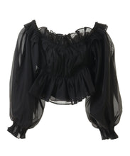 画像をギャラリービューアに読み込む, ラインストーンオフショルオーガンブラウス/TT518105