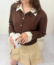 画像をギャラリービューアに読み込む, 【再入荷】WEB限定 レイヤード衿付きニット/TT558301