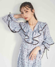 画像をギャラリービューアに読み込む, フラワープリントフリルワンピース/TT517404