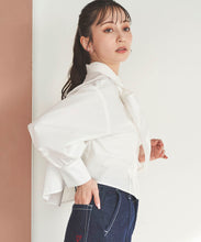 画像をギャラリービューアに読み込む, フロントタッククロップドボウタイシャツ/TT518103