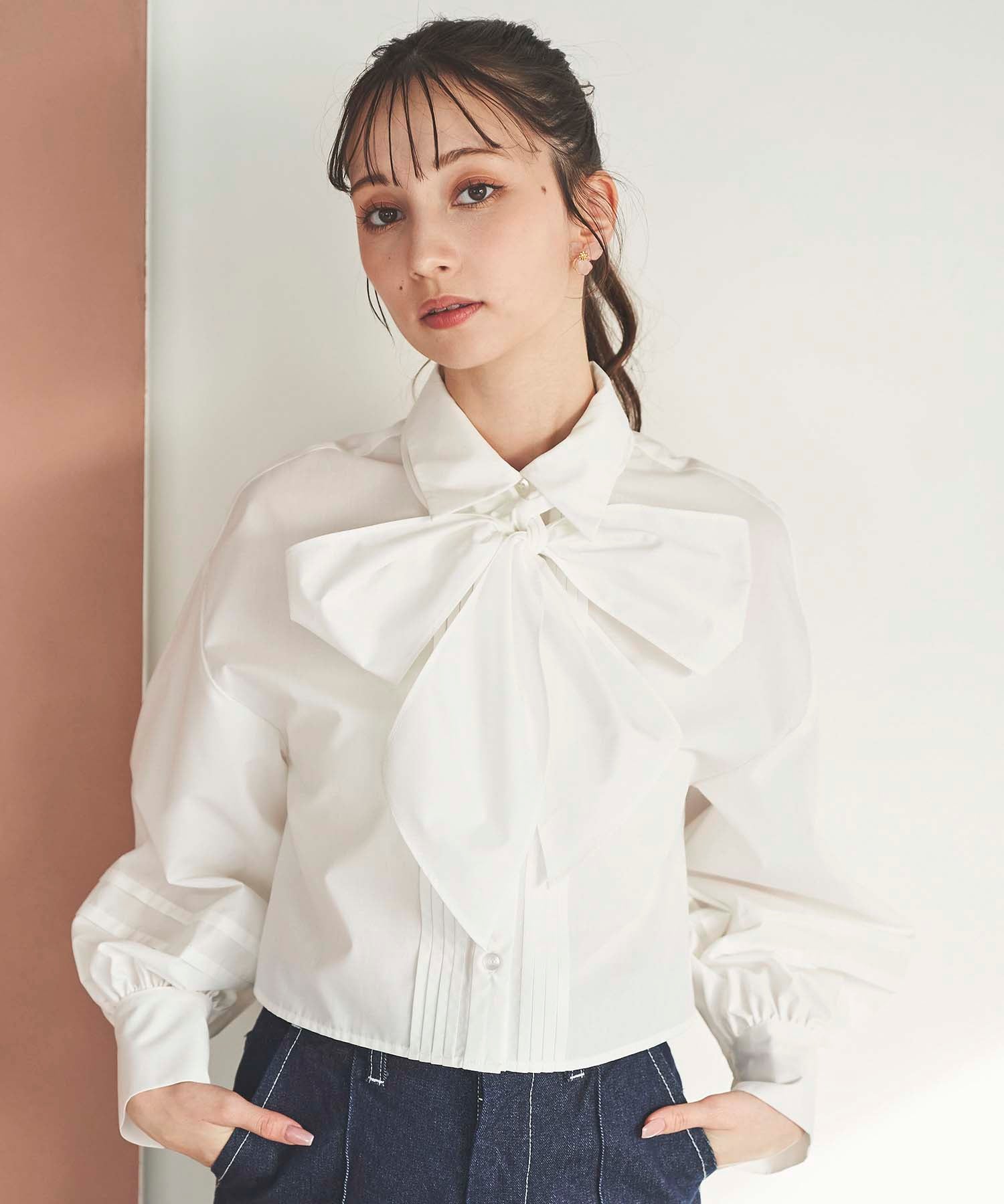 hyeon スワンブラウス　新品タグ付き ○○○9286】ボイルピンタックブラウス (8813-63010) | 9286 Fashion Lab
