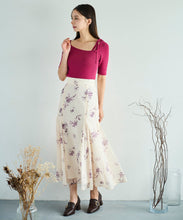 画像をギャラリービューアに読み込む, フラワー柄シアースカート/TT537203